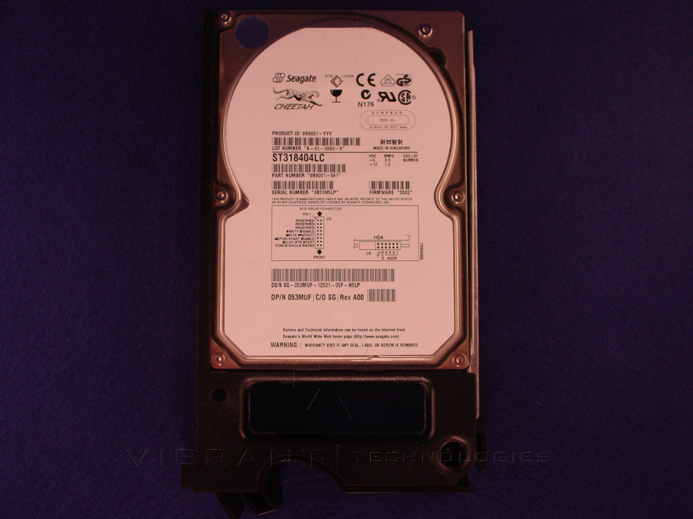 Dell 053MUF 18.2GB Ultra 3 10k 80 Pin Server Hard Disk Drive