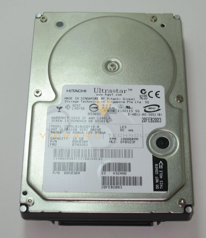 IBM 07N3163 17.54GB 10K Ultra SCSI Disk Unit iSeries AS400