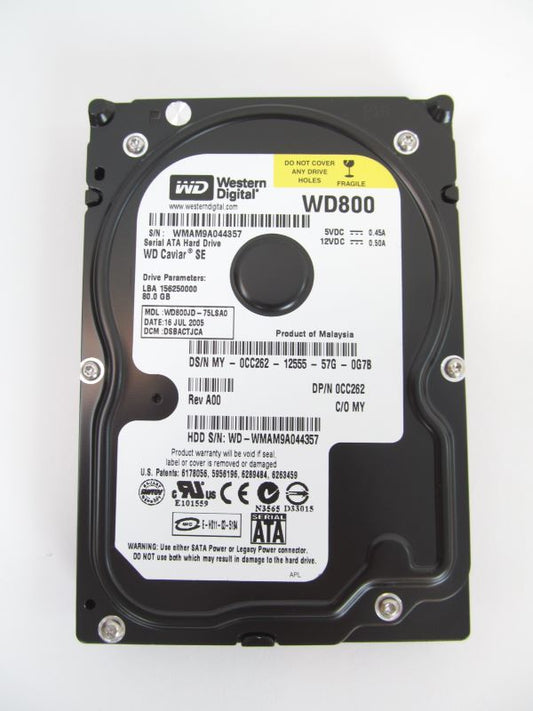 Dell 0CC262 80GB 7200rpm SATA Hard Disk Drive