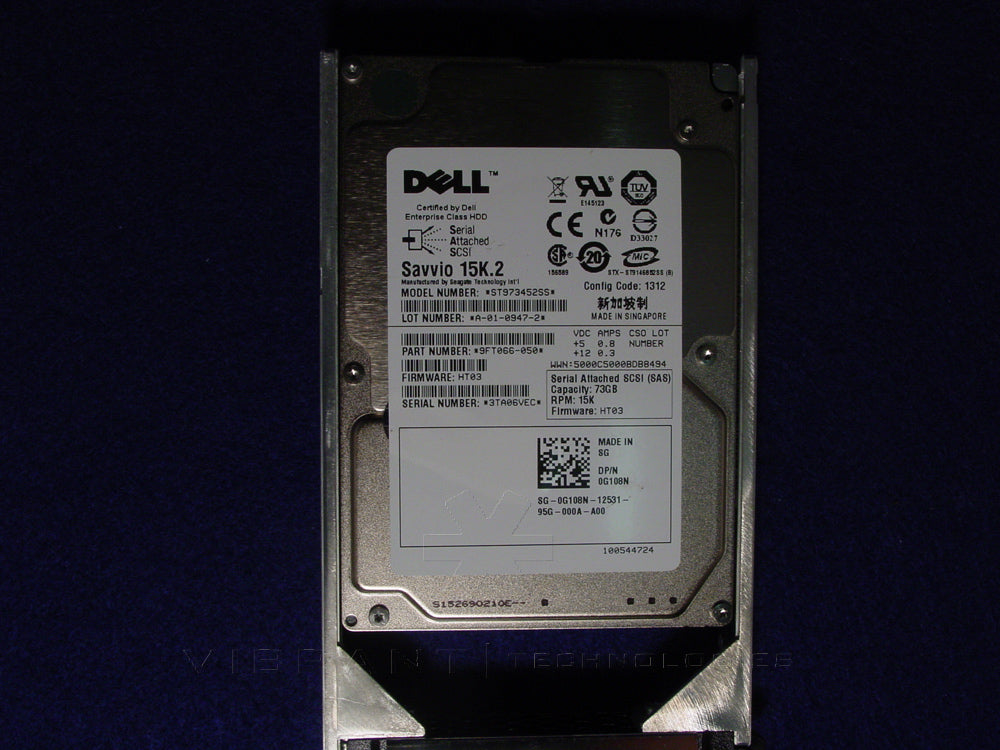Dell 0G108N 73GB SAS 2.5" 15k