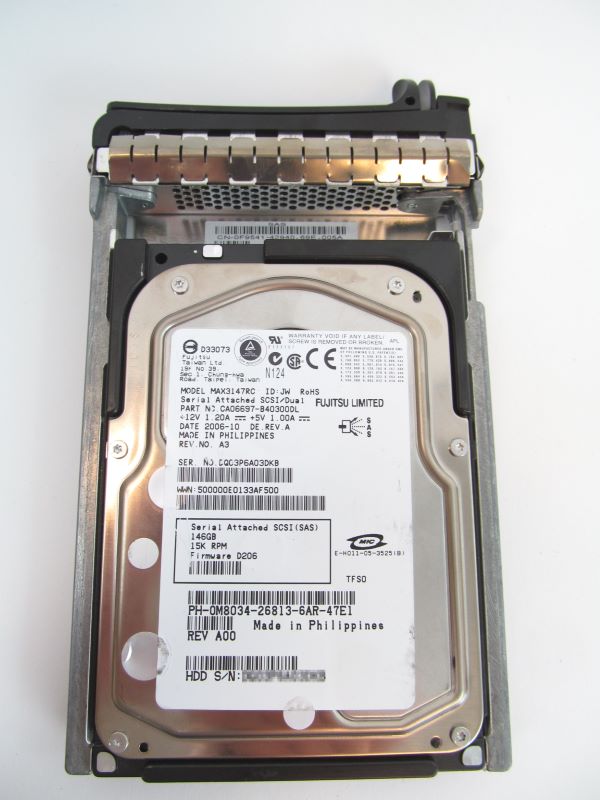 Dell 0M8034 146gb 15K SAS 3.5" H/S HDD