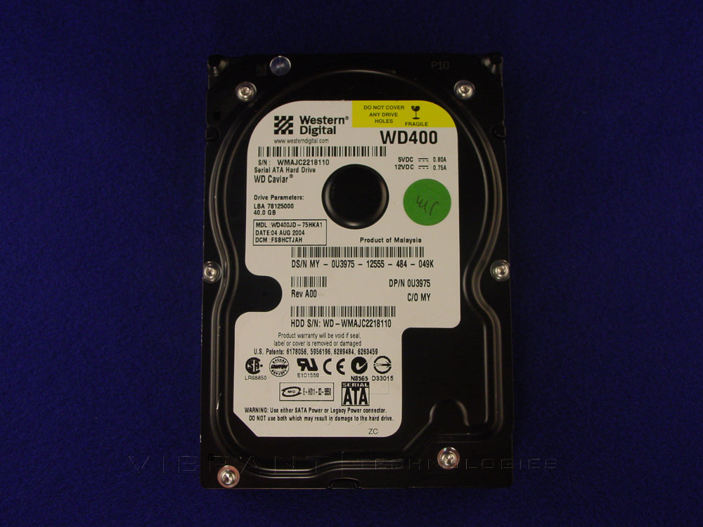 Dell 0U3975 40GB SATA 3.5" 7200K SATA Hard Disk Drive HDD