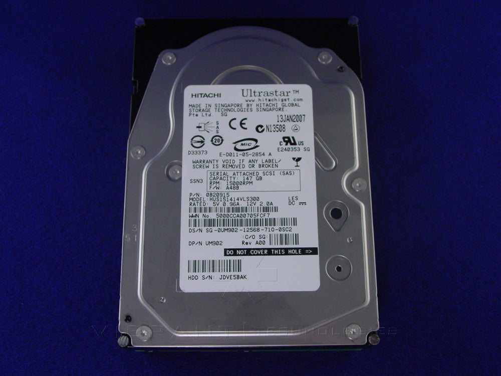 Dell 0UM902 146gb 15K SAS 3.5" H/S HDD