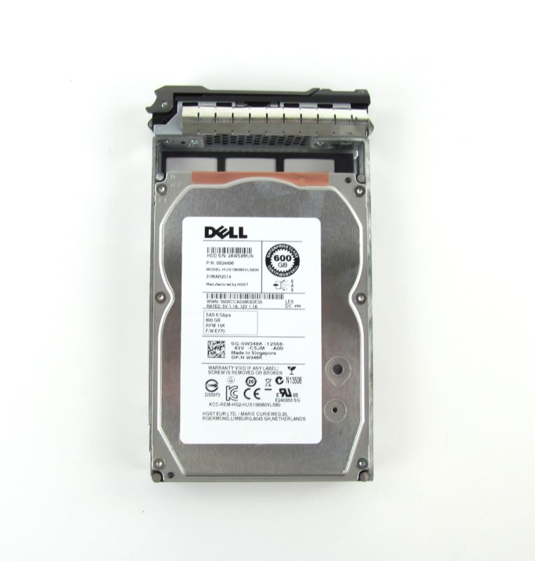 Dell 0W348K 600Gb SAS 15k 3.5" 6Gb/s Hard Drive