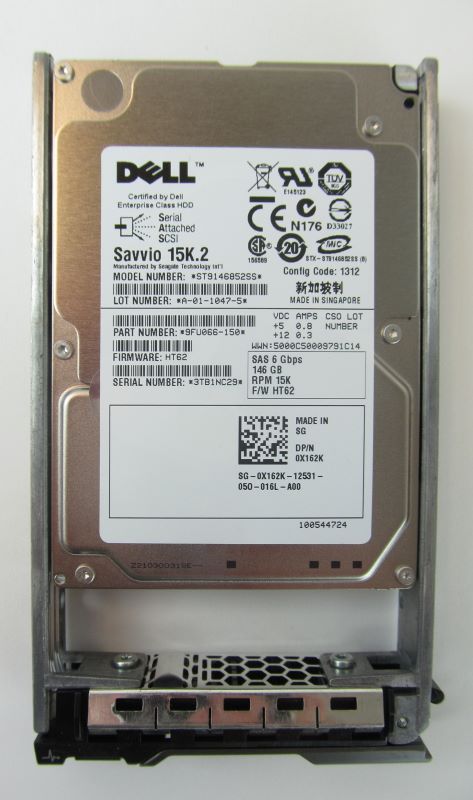 Dell 0X162K 146GB 15K 2.5" SAS 6Gbps Hard Drive HDD