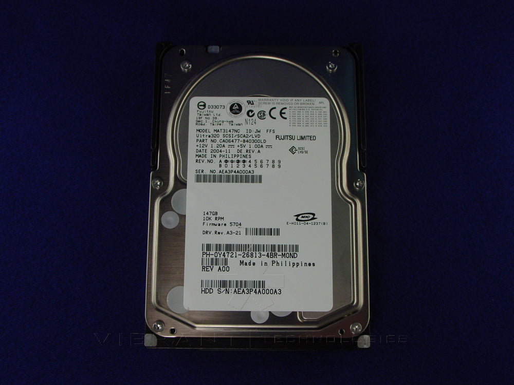 Dell 0Y4721 146gb 10K U320 SCSI HDD Server Hard Disk Drive