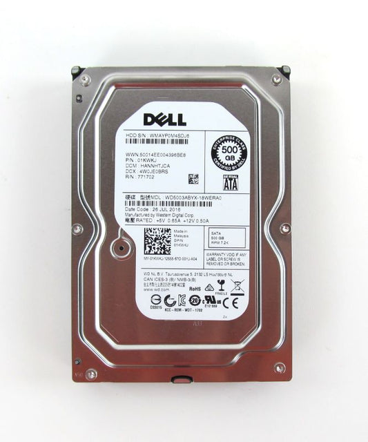 Dell 1KWKJ 500GB SATA 7200RPM 3.5" Hard Drive