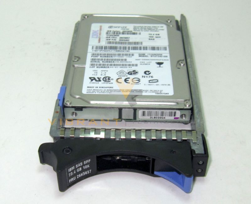 IBM 26K5655 73gb 10K 2.5" SFF H/S SAS HDD Server HDD xSeries
