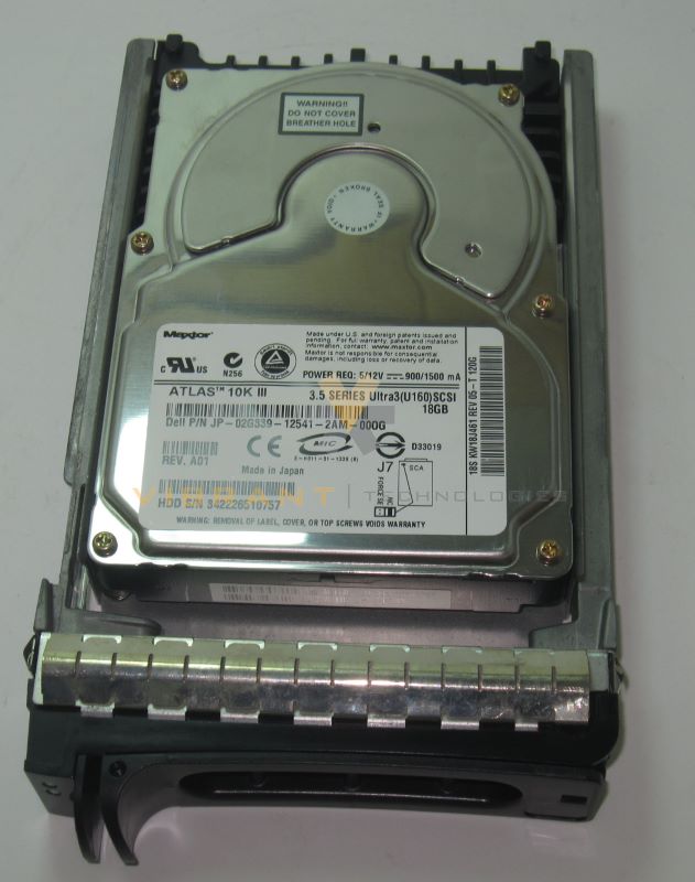 Dell 2G339 18gb 10K U160 80pin SCSI HDD