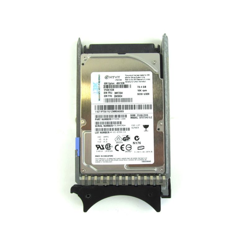 IBM 40K1036 73GB 10K U320 2.5in Disk Drive
