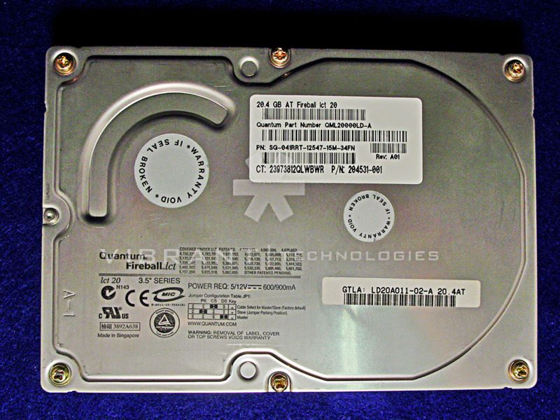 Dell 41RRT 20.4GB IDE 5400RPM 3.5" Hard Drive
