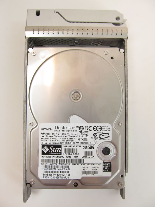 Sun 540-6635 500GB - 7200 RPM SATA Hard Disk Drive