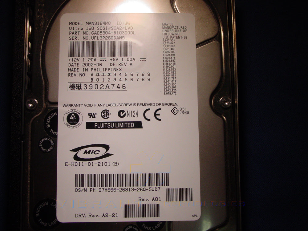 Dell 7H666 18.2GB Ultra 3 10K 80 pin