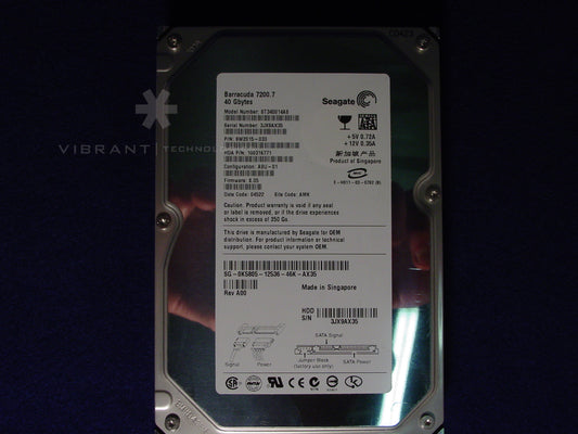 Dell 0K5805 Seagate HDD 40GB 7200RPM SATA Hard Disk Drive 3.5"