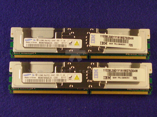 IBM 39M5782 1GB (1x512MB) DDR2 PC2-5300 Chipkill Memory Kit