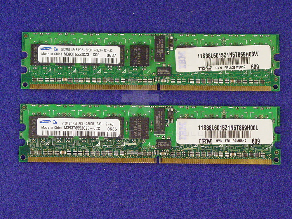 IBM 39M5818 1GB (2x512mb) PC2-3200 Non-Chipkill Memory Kit