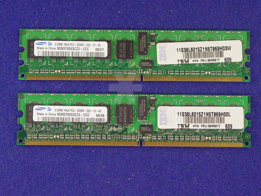 IBM 39M5818 1GB (2x512mb) PC2-3200 Non-Chipkill Memory Kit