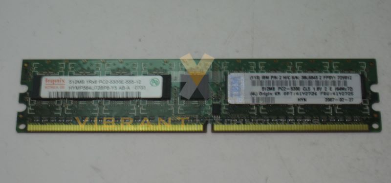 Dell YY120 512MB PC5300 1Rx8 Memory 667 MHZ