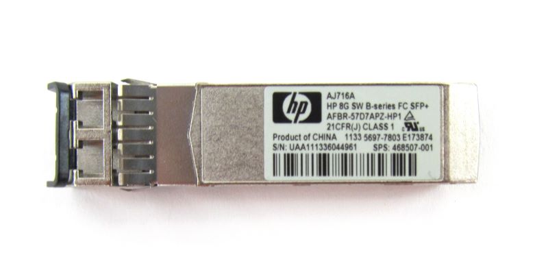 HP AJ716A 8GB Short Wave B-SERIES Fiber Channel SFP+ Product
