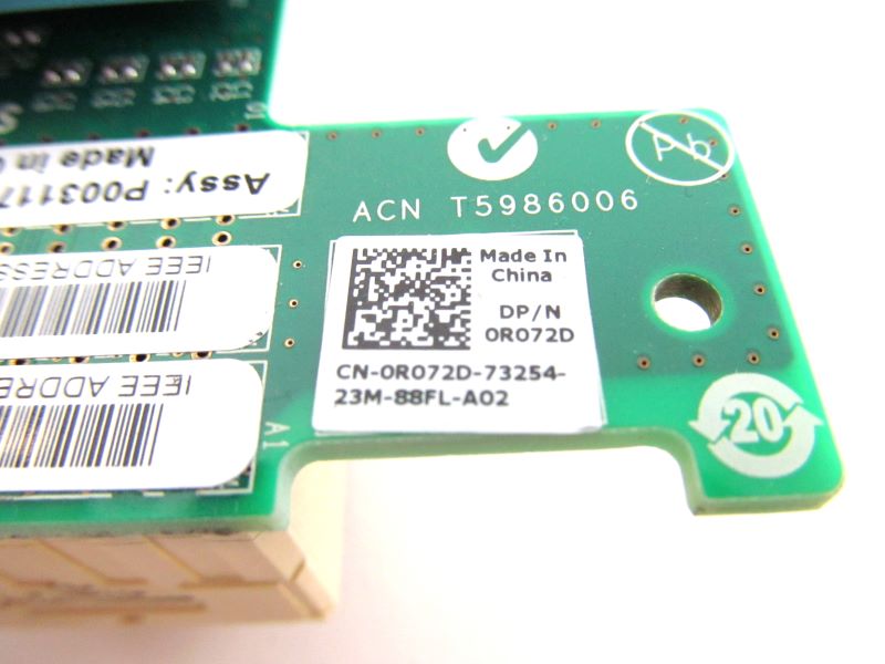 Dell 0R072D LPE 1205-M4 8GB HBA for M Series Blades