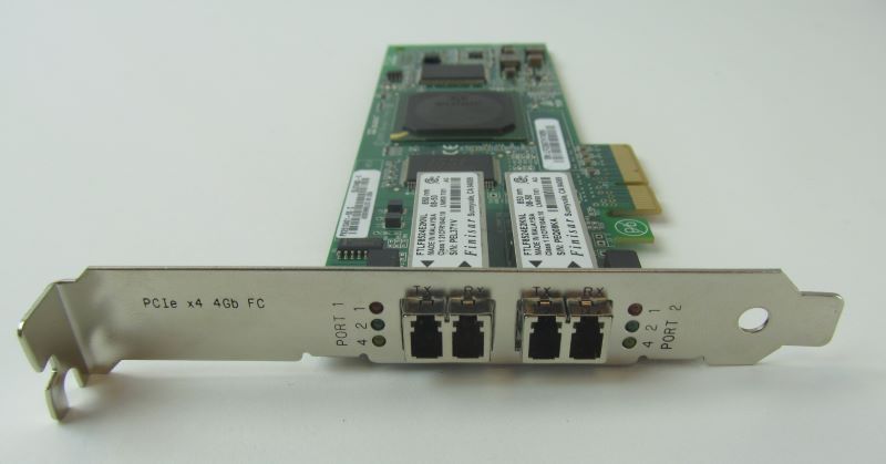 Qlogic QLE2462 4Gbps Dual Port PCI Express X4 Host Bus Adapter, Dell Labeled