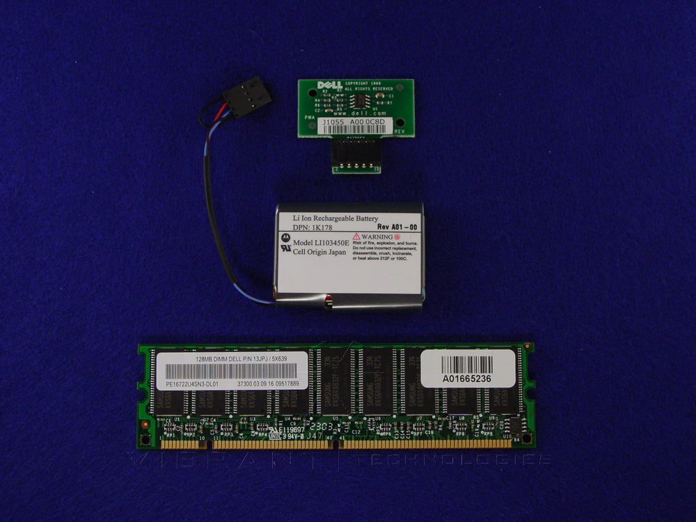 Dell J1055 Poweredge 2600 Raid Key Kit, battery, Cache 533MHZ Board
