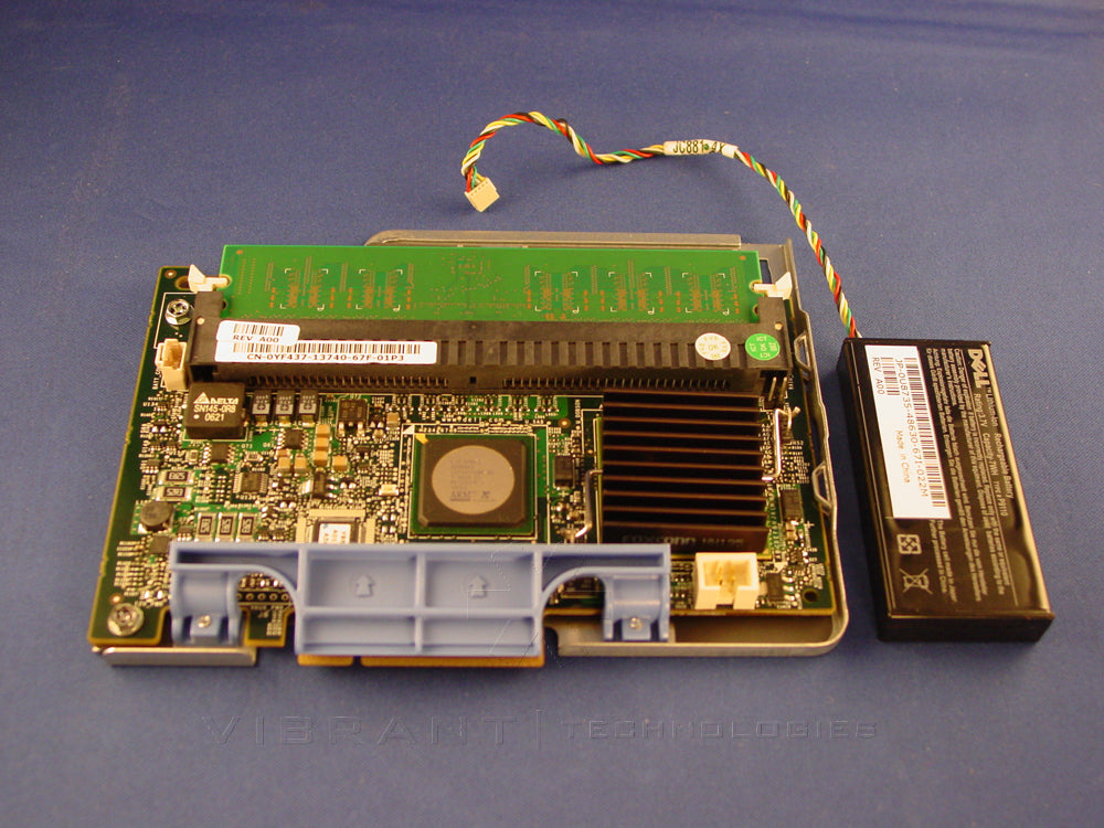 Dell YF437 Perc 5i Dual Channel Raid Controller with battery