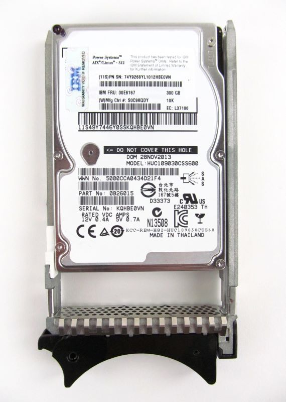 IBM 1885 300GB 10K RPM SAS Disk Drive SFF-1 HDD 2.5" AIX Hard Drive