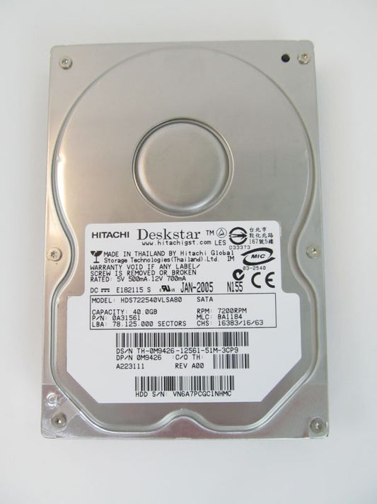 Dell M9426 40GB SATA 7200rpm Server Hard Disk Drive