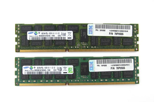 IBM EM16 16GB Memory Kit 2x 8GB 78P0555 DIMMs