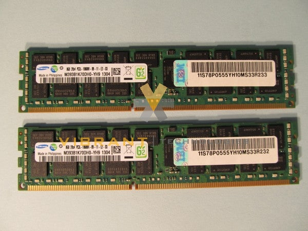 IBM EM16 16GB Memory Kit 2x 8GB 78P0555 DIMMs