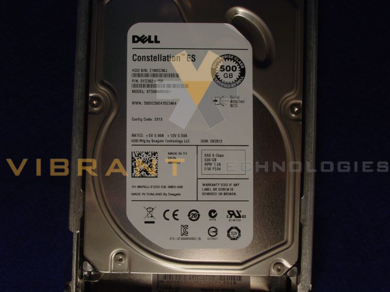 Dell 6VNCJ 500GB 7.2K SAS 6Gbps 3.5 Hard Drive ST500NM0001