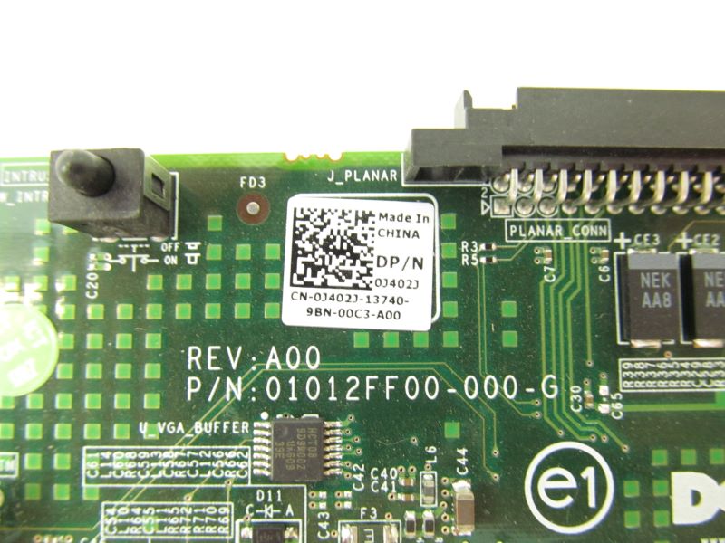 Dell J402J R410 USBX2 VGA Control Panel