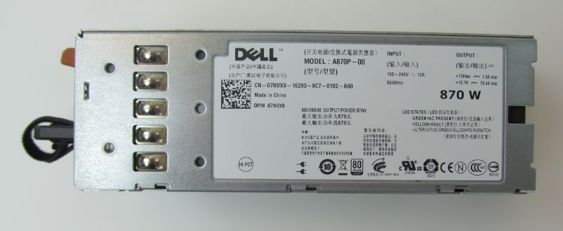 Dell A870P-00 Poweredge R710 T610 870W Power Supply SUB