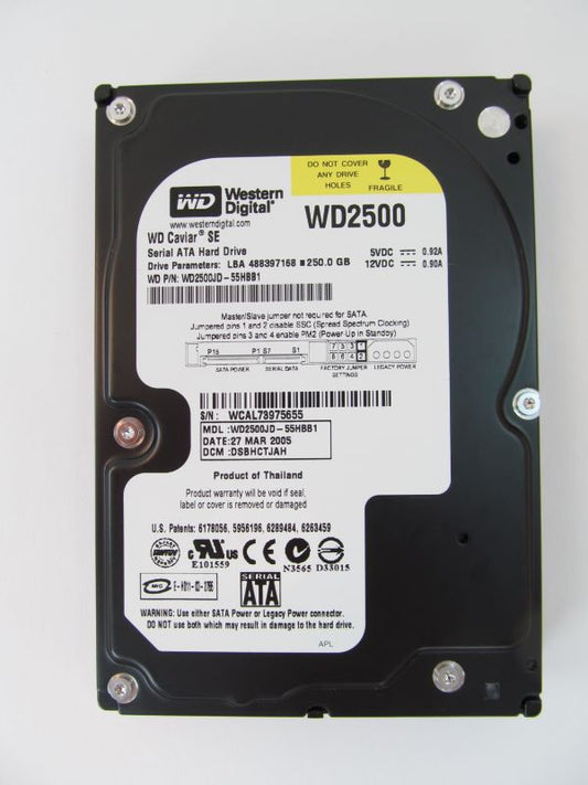 WD WD2500JD-55HBB1 250GB SATA 7200RPM Hard Disk Drive