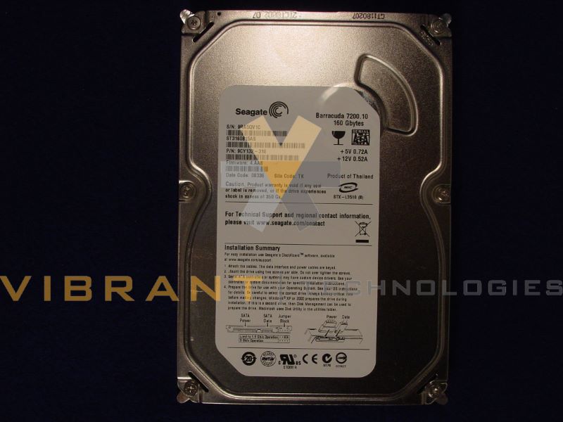 Seagate ST3160815AS-S 160GB 7.2K 3.5" SATA Hard Drive Seagate