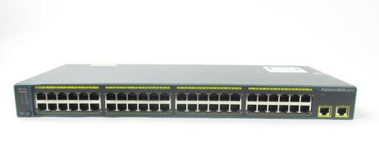 Cisco WS-C2960-48TT-L 48 10/100 Base-TX ports, 2 10/100/1000 Base T ports, 16