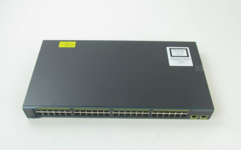 Cisco WS-C2960-48TT-L 48 10/100 Base-TX ports, 2 10/100/1000 Base T ports, 16