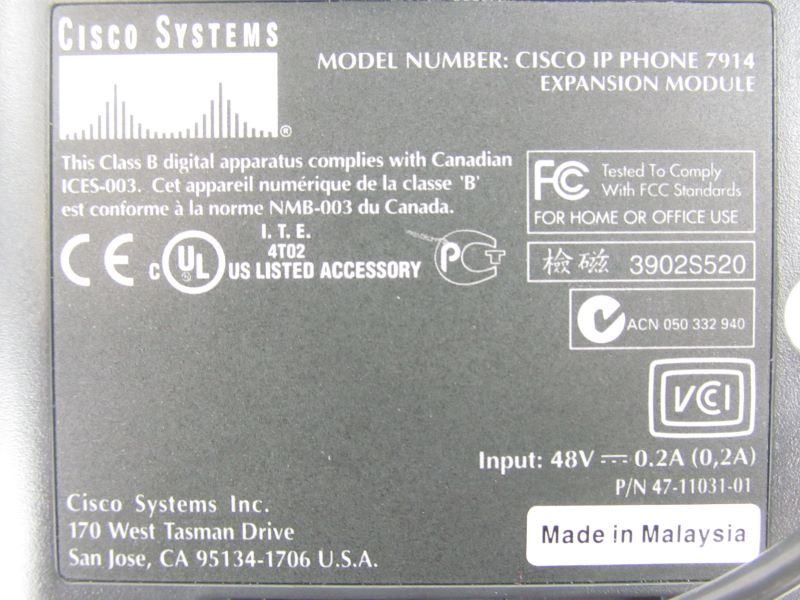 CISCO CP-7914 7914 IP Phone Expansion Module