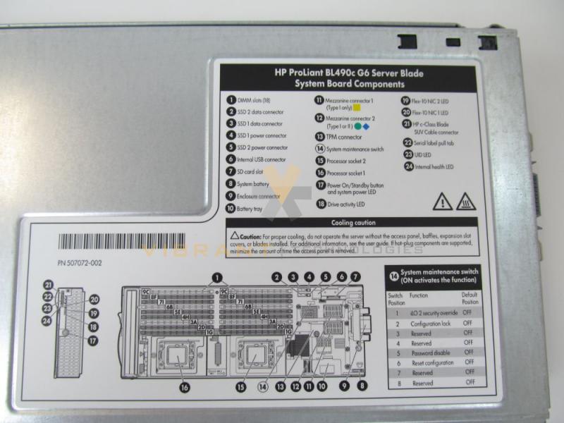 HP 532235-001 HP BL490 G6 System Board