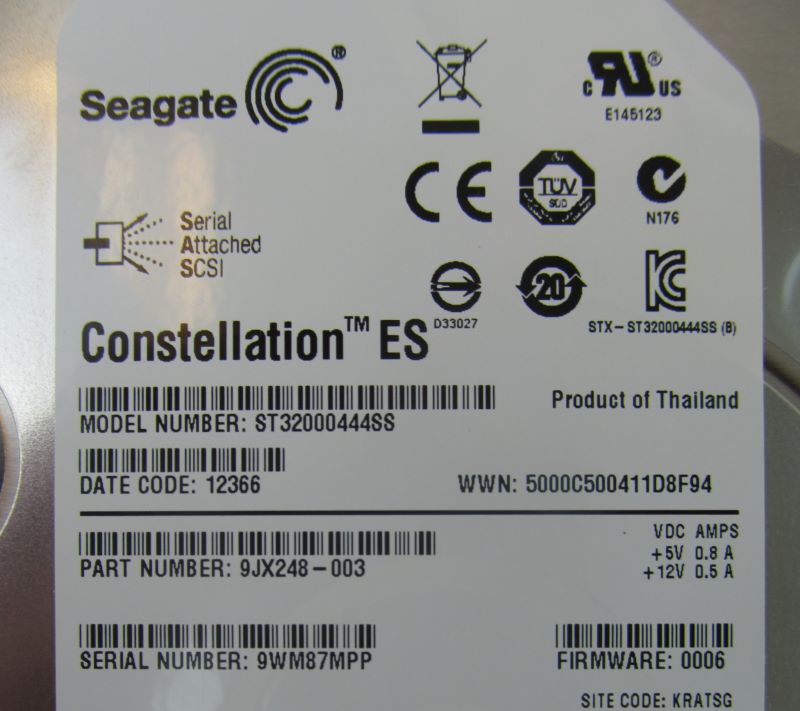 Dell 9JX248-080 Compellent Constellation ES 2TB 7K 3.5" SAS HDD Drive w/ Tray