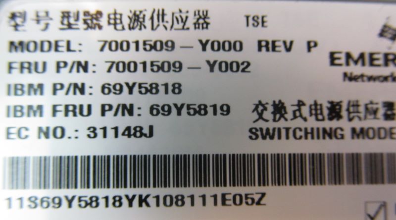 IBM 39Y7402 Bladecenter S 1450W C14 Switching Mode Power Supply