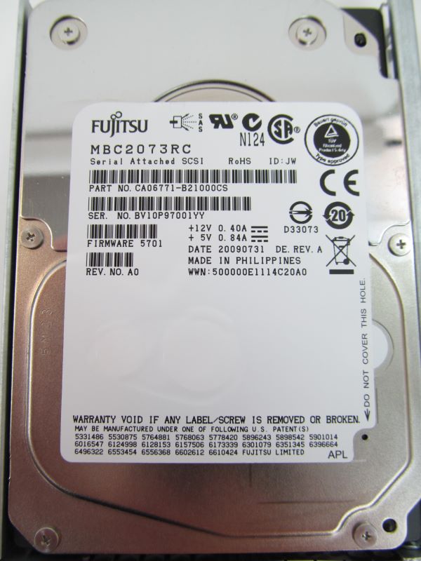 CISCO N20-D073GB UCS 73GB 15K 2.5" SAS W/TRAY