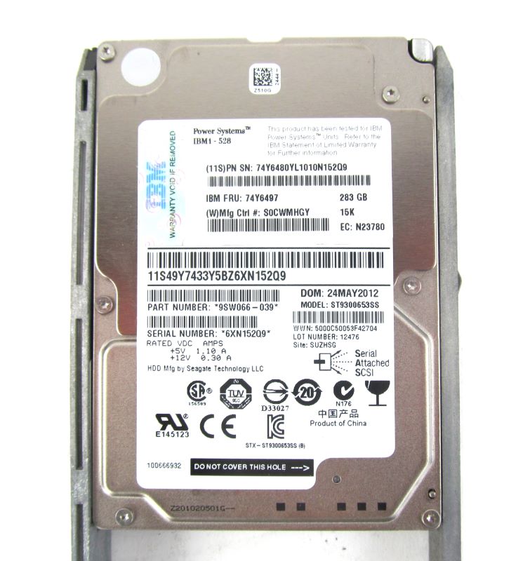 IBM 1948 283GB 15K RPM SAS SFF-2 Hard Drive Disk (IBMi) CCIN 19B1