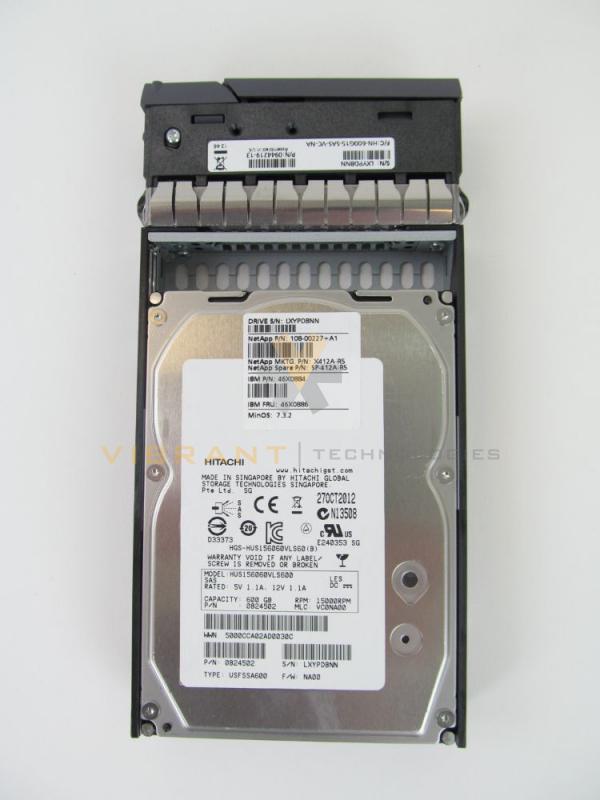 Netapp X412A 600GB SAS 15K 3.5" Hard Disk Drive HDD for DS4243