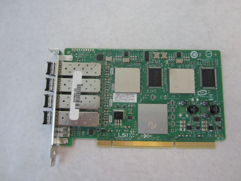 LSI LSI7404XP-LC LSI 4Gb/s Quad-port PCI-X Fibre Channel HBA. 4 X SFP
