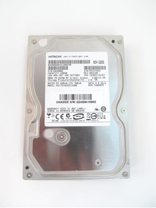 Hitachi 0A38006 250GB 7.2K 3.5" SATA HDD Hard Disk Drive