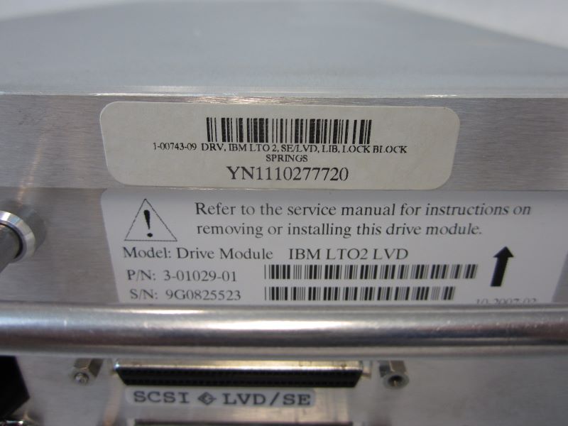 Adic 3-01029-01 IBM LTO-2 LVD ADIC SCALAR100 Tape Drive