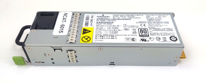 Oracle 7060951 A256 600 Watt AC Input Power Supply AA27020L  X3-2/X4-2