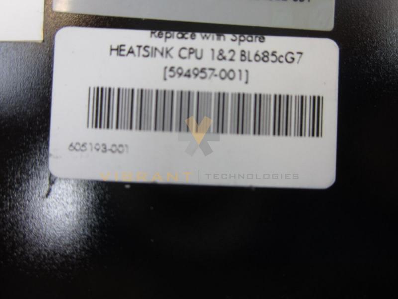 HP 594957-001 BL685 G7 Heat Sink CPU 1 & 2